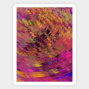 abstract waves bright color Magnet